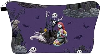 PIOZIO Cosmetic Bag Makeup Bags for Women,Small Makeup Pouch Travel Bags for Toiletries Waterproof Dead The Nightmare Before Christmas(Christmas-0831)