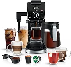 Ninja CFP301 DualBrew Pro Specialty 12-Cup Drip Maker with Glass Carafe, Single-Serve Grounds, compatible with K-Cup pods, with 4 Brew Styles, Frother & Separate Hot Water System, Black