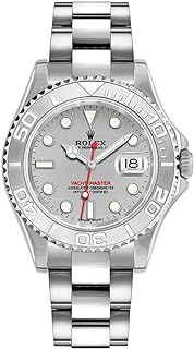Mens Stainless Steel And Platinum Yachtmaster Silver Factory Dial