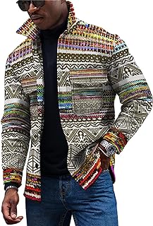 Mens Jackets,Button Down Coats Printed Jacket Fashion Regular Fit Cardigan Lapel Softshell Tops Hiking Windbreaker