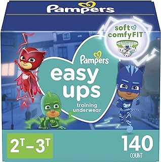 Pampers Easy Ups Boys & Girls Potty Training Pants - Size 2T-3T, 140 Count, Training Underwear