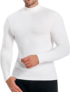 ZAFUL Men's Mock Turtleneck Shirts Long Sleeve Lightweight Turtle Neck Undershirt Tops Pullover Ribbed Base Layer T Shirts