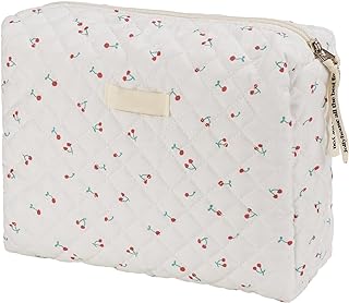 YSONG Makeup Cosmetic Bag,Cotton Large Travel Organizer Toiletry Bag for Women for Toiletries Accessories Brushes