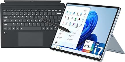 KUU Lebook Plus 2 in 1 Laptop, Core I7-1165G7 CPU 16GB RAM 512GB PCIe SSD Windows 11 WiFi 6 Tablets, 12.6 inch 2160×1440 IPS Touchscreen, with Keyboard and Pen Metal Housing Tablet PC