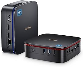 Blackview MP60 Mini PC Windows 11 Pro 16GB DDR4 RAM 512GB M.2 SSD, Gaming Computer with Processor Intel N5095, VESA/Home/Business Mini Desktop , 4K HD Dual HDMI Gigabit Ethernet, Black