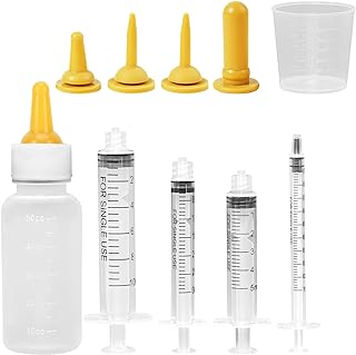 Pet Nursing Bottle,Puppy Bottles for Nursing,Miracle Nipple,Kitten Nursing Bottle,Mini Pet Feeding Bottle and Syringes with Nipples for Newborn Rabbits, Small Animals, Squirrel