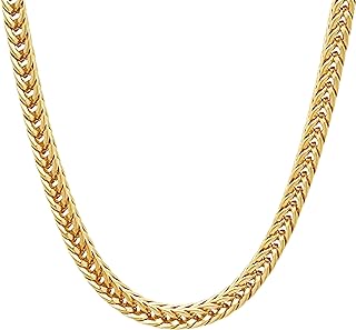 Jewelry Affairs 14K Yellow Gold Filled Round Franco Chain Necklace, 6.0mm