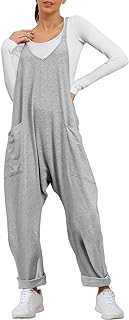 AUTOMET Jumpsuits for Women Casual Summer Rompers Sleeveless Loose Spaghetti Strap Baggy Overalls Jumpers with Pockets 2023