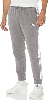 Men's Essentials Fleece Tapered Cuffed 3-Stripes Pants