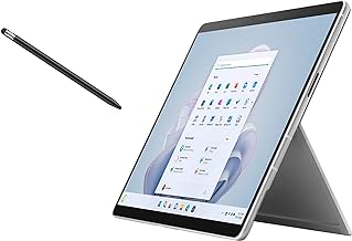 Microsoft Surface Pro 9, 13" Touchscreen 2-in-1 Tablet, 12th Gen Intel Core i5-1235U, Intel Iris Xe Graphics, 8GB DDR5 RAM, 512GB SSD, Windows 11h, Platinum, Device Only, with MTC Stylus Pen