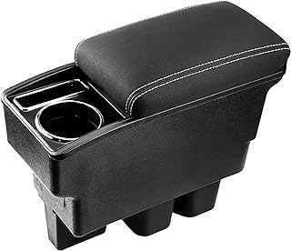 Mixsuper Custom Fit for Center Console Organizer 2019-2023 Suzuki Jimny JB64W JB74W Armrest Storage Box Container ABS Interior Accessories with Anti-Slip Liners