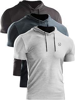 NELEUS Men's Dry Fit Performance Athletic Shirt with Hoods