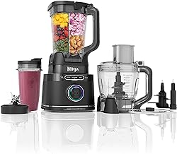 Ninja TB401 Detect Kitchen System Power Blender + Processor Pro, BlendSense Technology, Blender, Chopping & Smoothies, 1800 Peak Watts, 72 oz. Pitcher, 64 oz. Food Processor, 24 oz. To-Go Cup, Black