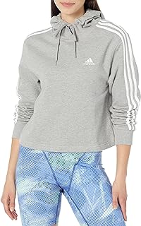 Women's Essentials 3-Stripes French Terry Cropped Hoodie