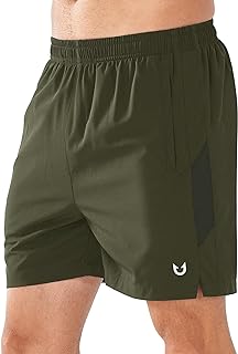 Men's Running Athletic Shorts 5 inch Workout Gym Tennis 7'' Short Quick Dry Active Sports with Zipper Pockets