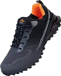 Men's Trail Running Shoes Outdoor Breathable Hiking Shoes Lightweight Walking Trekking Cross Training Sneakers