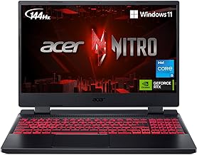 Acer Nitro 5 AN515-58-525P Gaming Laptop |Core i5-12500H | NVIDIA GeForce RTX 3050 Laptop GPU | 15.6" FHD 144Hz IPS Display | 8GB DDR4 | 512GB PCIe Gen 4 SSD | Killer Wi-Fi 6 | Backlit Keyboard, Black