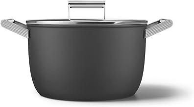 Smeg Black 8-Quart 10-Inch Casserole Dish with Lid