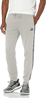 Men's Essentials Fleece Tapered Cuff 3-Stripes Pants