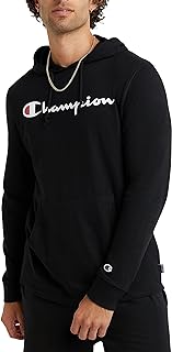 Champion Men's T-shirt Hoodie, Cotton Mid-weight Hooded Men's T-shirt, Comfortable Men's Tee