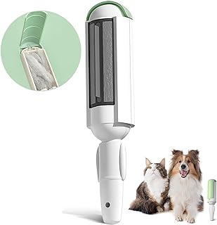 Pet Hair Remover, Reusable Pet Hair Roller for Couch, Carpet, Clothing, Bedding, and Car Seats, Dog Hair Remover with Self-Cleaning Base, Portable Lint Rollers Multi-Surface Fur Removal Tool