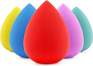 BEAKEY 5 Pcs Makeup Sponges Set, Latex-Free, High-density Wonder Blender Perfect for Liquid, Cream, and Powder, Soft and Flexible Boun Boun Beauty Sponges, Beauty Gift Set