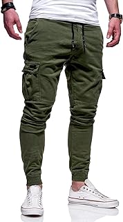 BUXKR Mens Cargo Pants Casual Hiking Pants Workout Joggers Sweatpants for Men