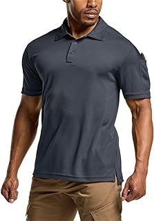 Men's Polo Shirt, Long and Short Sleeve Tactical Shirts, Dry Fit Lightweight Golf Shirts, Outdoor UPF 50+ Pique Shirt