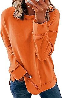 Womens Casual Tie Dye Loose Pullover Sweatshirt Long Sleeve Crewneck Tops