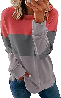 Womens Casual Tie Dye Loose Pullover Sweatshirt Long Sleeve Crewneck Tops