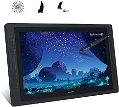 2020 HUION Kamvas Pro 24 Drawing Monitor, 2.5K QHD Resolution with Full Laminated Screen Anti-Glare Glass Large Pen Display, 20 Express Keys & Dual Touch Bar with 8192 Pressure Levels, 23.8inch