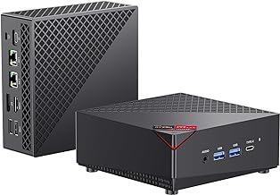 [Dual LAN] Mini Gaming PC, AMD Ryzen 7 5700U (8C/16T, up to 4.3Ghz) 16GB DDR4 512GB SSD Mini PC Dual Channel, Mini Computers 4K@60Hz Triple Display Mini Desktop Computers Portable WiFi 6/Bluetooth 5.2
