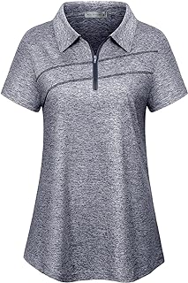 MISS FORTUNE Womens Golf Polo Shirts Quick Dry Athletic Workout Ruuning Yoga Tops
