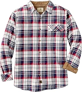 Legendary Whitetails Men's Buck Buck Camp Flannel Shirt, Long Sleeve Plaid Button Down Casual Shirt for Men, with Corduroy Cuffs, Fall & Winter Clothing, Americana Plaid, XX-Large