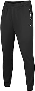 Men's Joggers Pants with Zipper Pockets Athletic Track Pants Tapered Lightweight Mesh for Jogging Running Gym