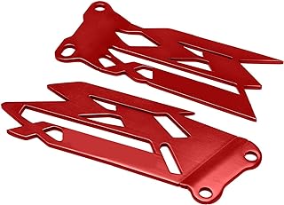 GIDIBII Foot Peg Heel Plates Guard Protector Compatible with Suzuki GSX-R 600/750 2006-2016, GSX-R 1000 2003-2016 (Red)