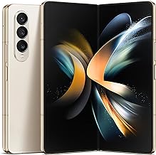SAMSUNG Galaxy Z Fold 4 Cell Phone, Factory Unlocked Android Smartphone, 256GB, Flex Mode, Hands Free Video, Multi Window View, Foldable Display, S Pen Compatible, US Version, 2022, Beige