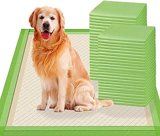 Pee Pads for Dogs Extra Large 28"x34", XL Thicker ECO Green Disposable XLarge Puppy Training Pads Super Absorbent Full Edge-Wrapping Pad for Dogs, Puppies, Doggies, Cats-(30 Count)