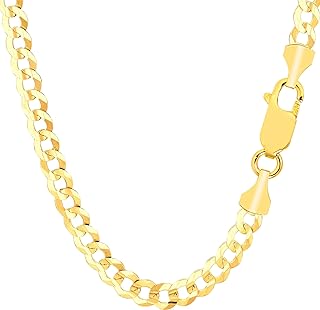 Jewelry Affairs 10k Yellow Gold Comfort Curb Chain Necklace, 5.7mm