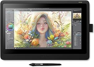 Wacom Cintiq 16 Drawing Tablet with Full HD 15.4-Inch Display Screen, 8192 Pressure Sensitive Pro Pen 2 Tilt Recognition, Compatible with Mac OS Windows and All Pens, Black