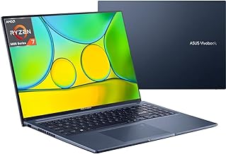 ASUS 2023 Newest Vivobook Laptop, 16" HD Display, AMD Ryzen 7 5800HS(Beat i7-1195G7), 12GB RAM, 512GB SSD, AMD Radeon Graphics, WiFi 6, Chiclet Keyboard, USB-A&C, Windows 11 Home, Bundle with JAWFOAL