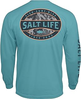 Salt Life Men's Atlas Badge Long Sleeve Crew Neck Tee