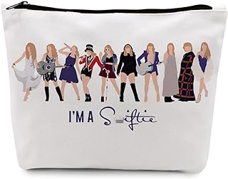 gfuhlre Makeup Bag Travel Toiletry Bag for Women Music Lover Gift TS Fans Song Lyrics Gift Singer Merchandise for Fans Friends Daughter Girls, Friendship Gifts for Her Birthday Christmas