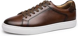 Classic Sneakers Leather Casual Dress Sneakers Breathable Lace-up Oxford Fashion Sneaker for Men