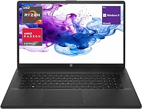 HP Essential 17 Business Laptop, 17.3" FHD Display, AMD Ryzen 7 7730U, 40GB RAM, 2TB SSD, Webcam, HDMI, Wi-Fi 6, Windows 11 Pro, Black