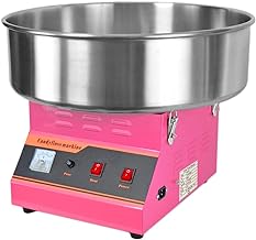 1000W Electric Cotton Candy Machine,Commercial cotton candy machine with Stainless Steel Bowl and Sugar Scoop,Cotton-candy Machine,for Birthdays, School function, or Social Events, Pink