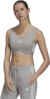 Women's Essentials 3-Stripes Crop Top with Removable Pads