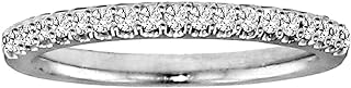 VIP Jewelry Art 0.35 CT TW Round Diamond Wedding Band in 18k White Gold