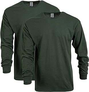 Gildan Adult Heavy Cotton Long Sleeve T-Shirt, Style G5400, 2-Pack