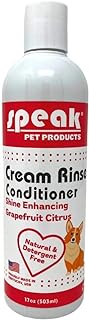 Dog Natural Cream Rinse Conditioner, Shine Enhancing Grapefruit Citrus, 17oz